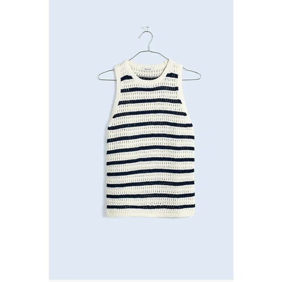 Madewell Tops - NWT Madewell Crochet-Knit Crewneck Sweater Tank Size X Small